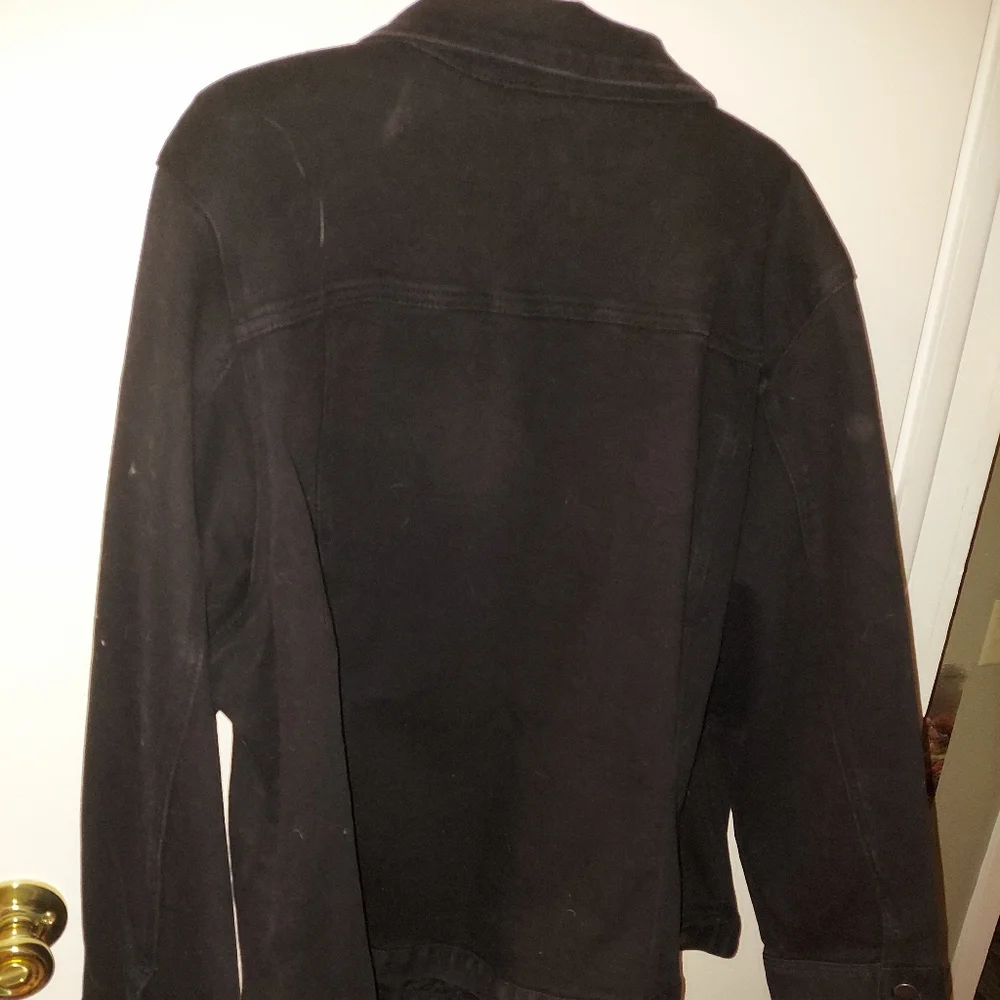 CJ Banks Black Denim Jacket - Picture 4 of 4